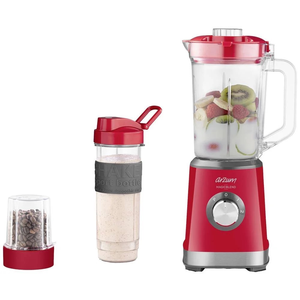 Arzum Maxiblend Glass Liquidiser - Red