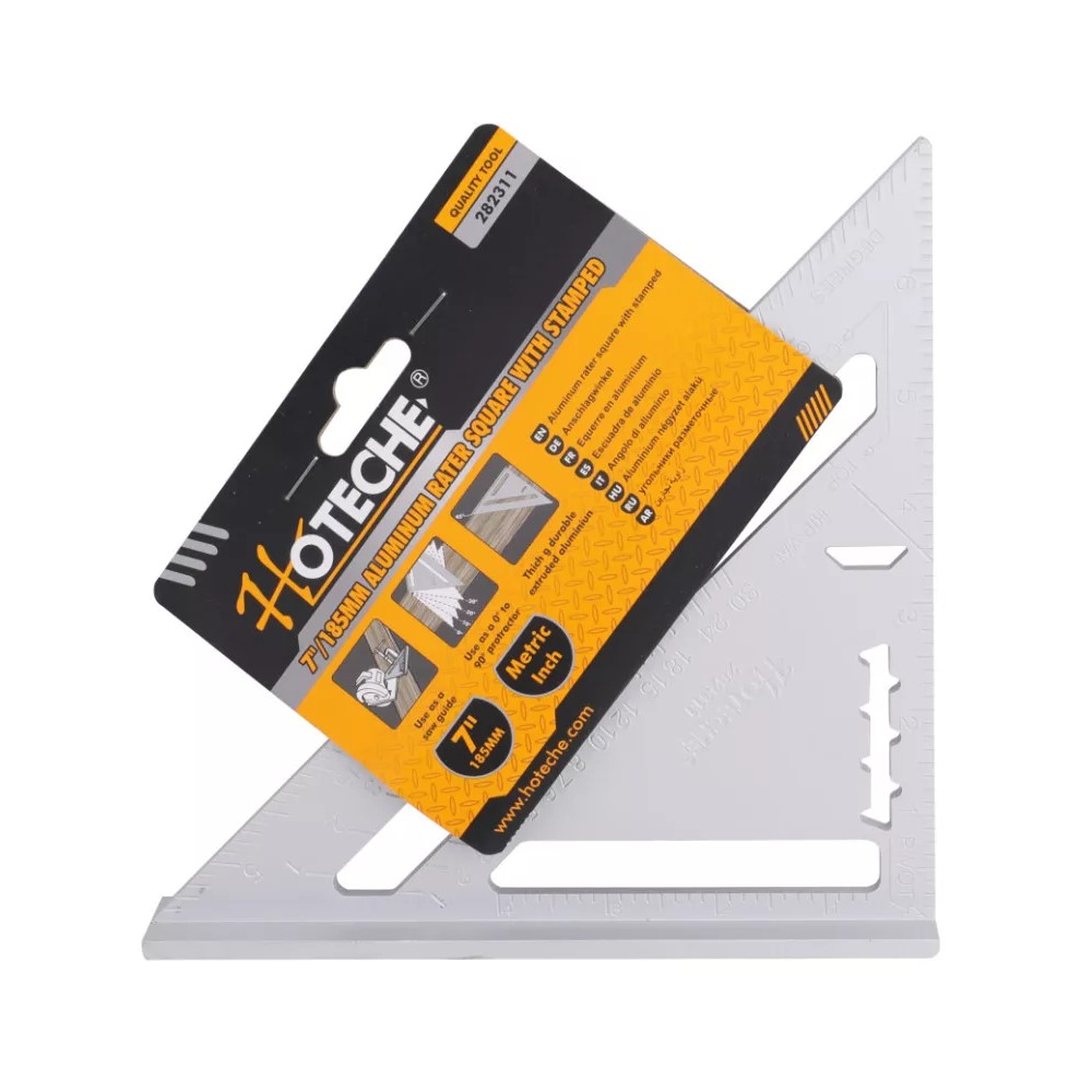 Hoteche 7"/185Mm Aluminum Rater Square With Stamped