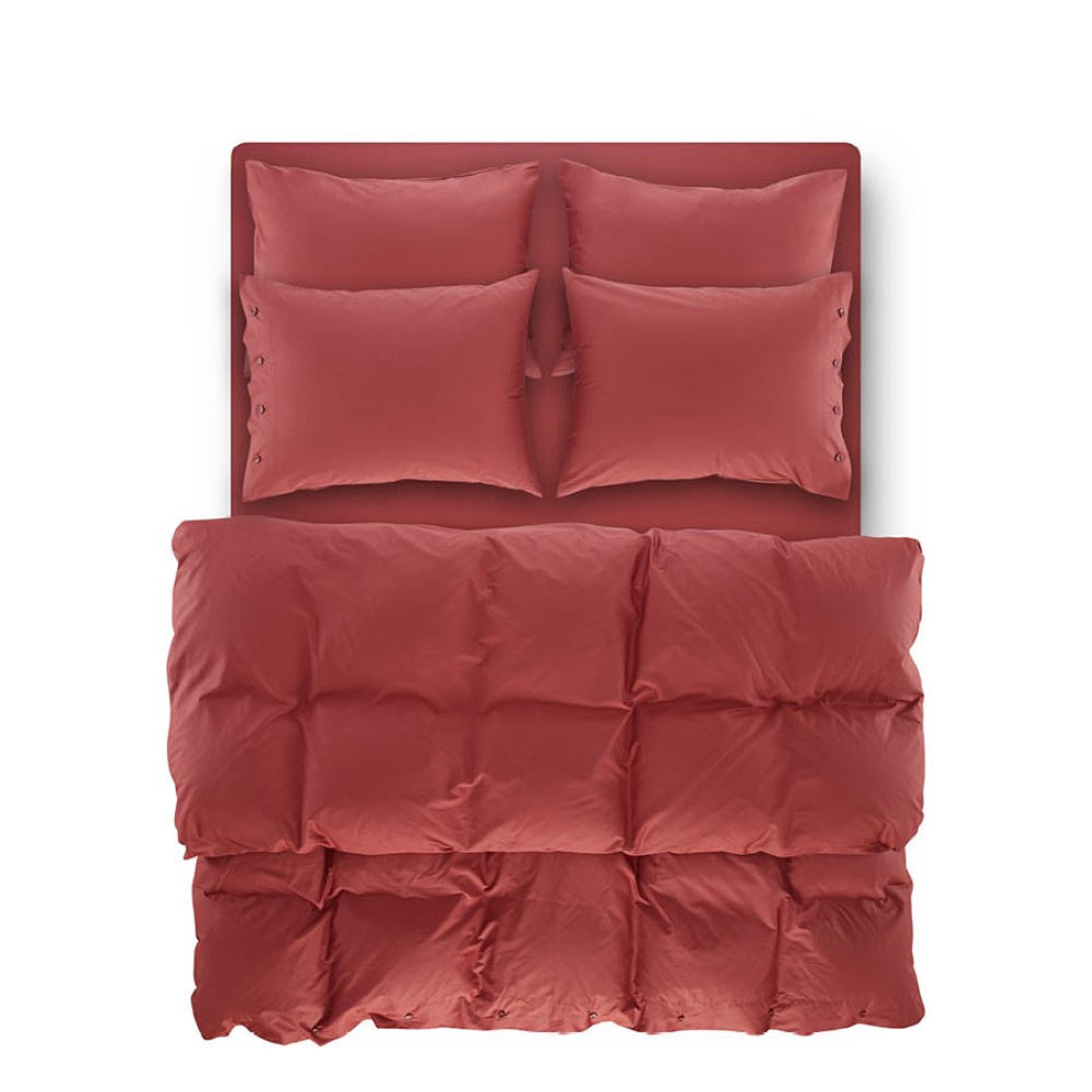 Penelope Laura Percale Easy Care 120*200+35 Cm Fitted Sheet Set Coral