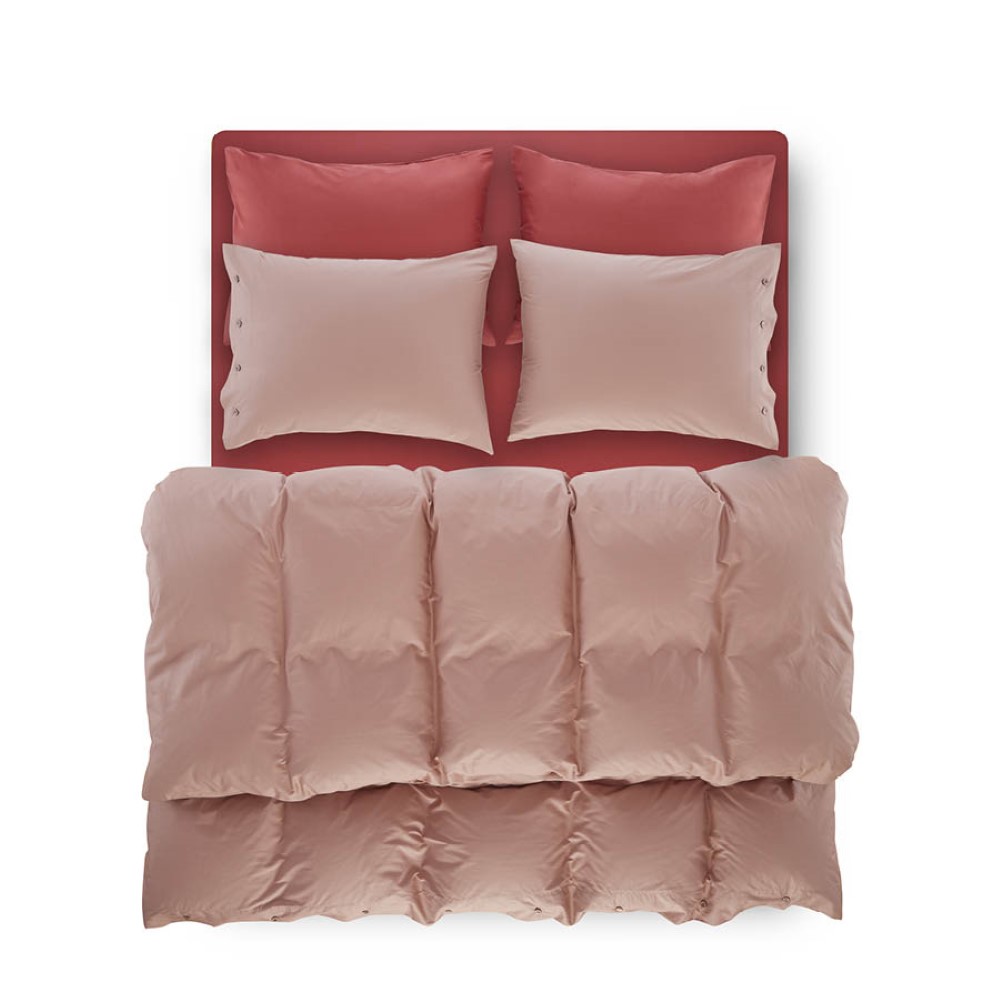 Penelope Laura Percale Easy Care 120*200+35 Cm Fitted Sheet Set Coral
