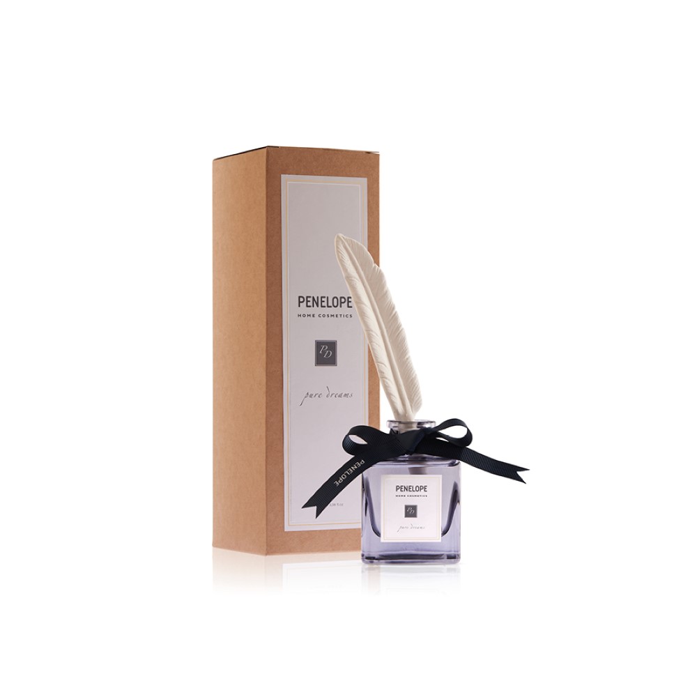 Penelope Pure Dreams 100 CC Home Fragrance  With White Stone Feather Anthracite