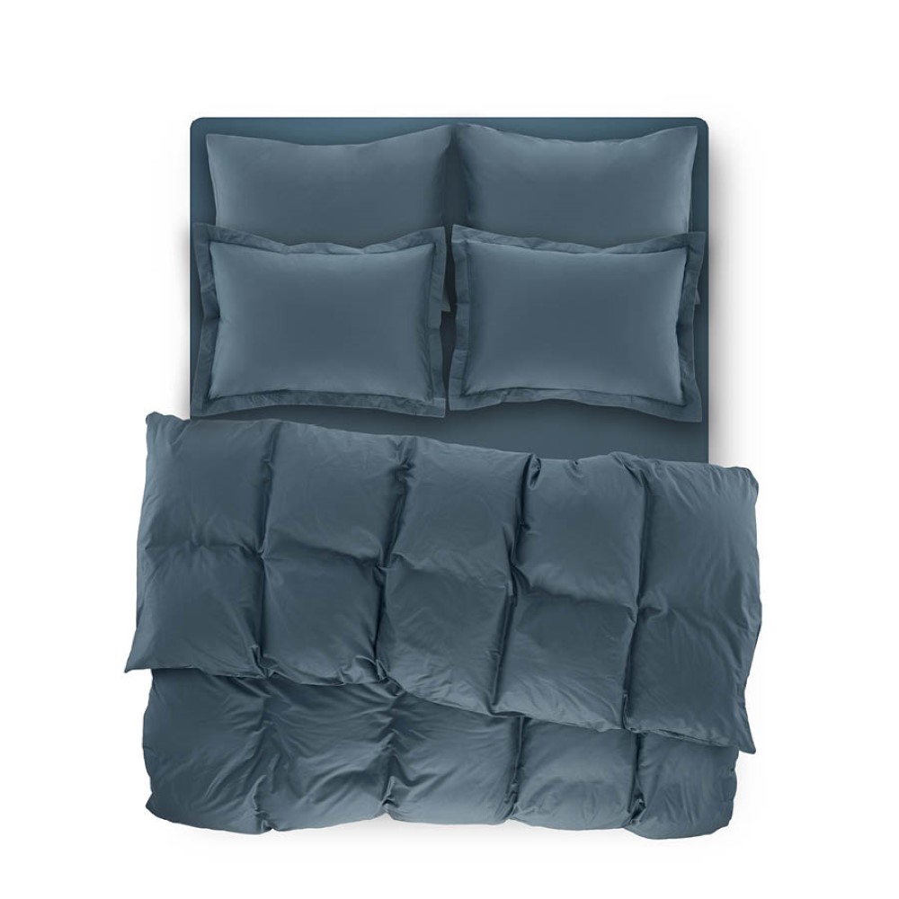 Penelope Laura Percale Easy Care 120*200+35 Cm Fitted Sheet Set Petrol