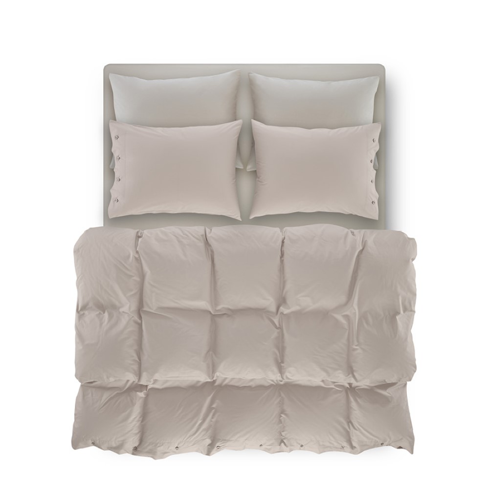 Penelope Laura Percale Easy Care 160*200+35 Fitted Sheet Set Light Grey