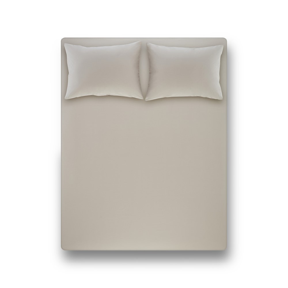 Penelope Laura Percale Easy Care 160*200+35 Fitted Sheet Set Light Grey