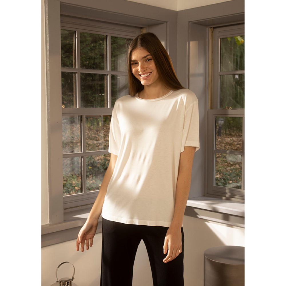 Penelope Baily Short Sleeve T-Shirt Ecru S