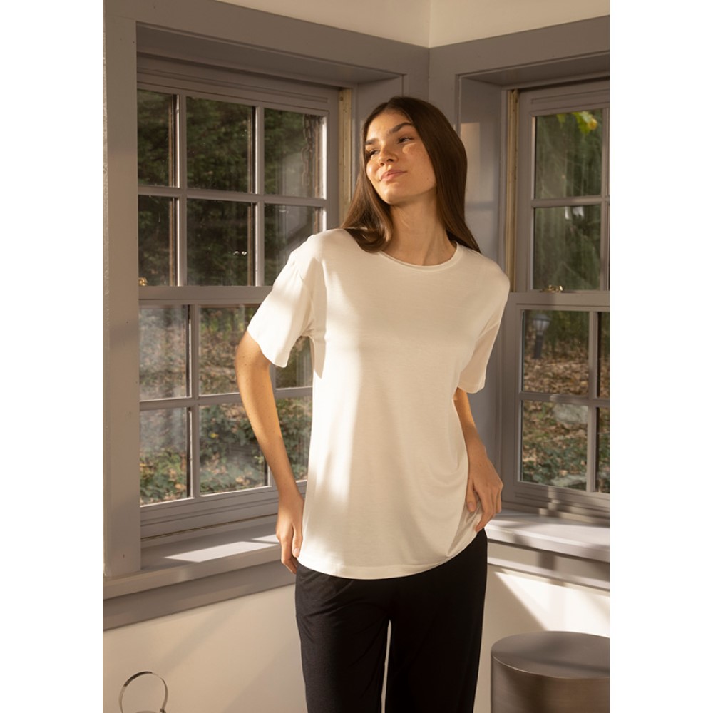 Penelope Baily Short Sleeve T-Shirt Ecru XL