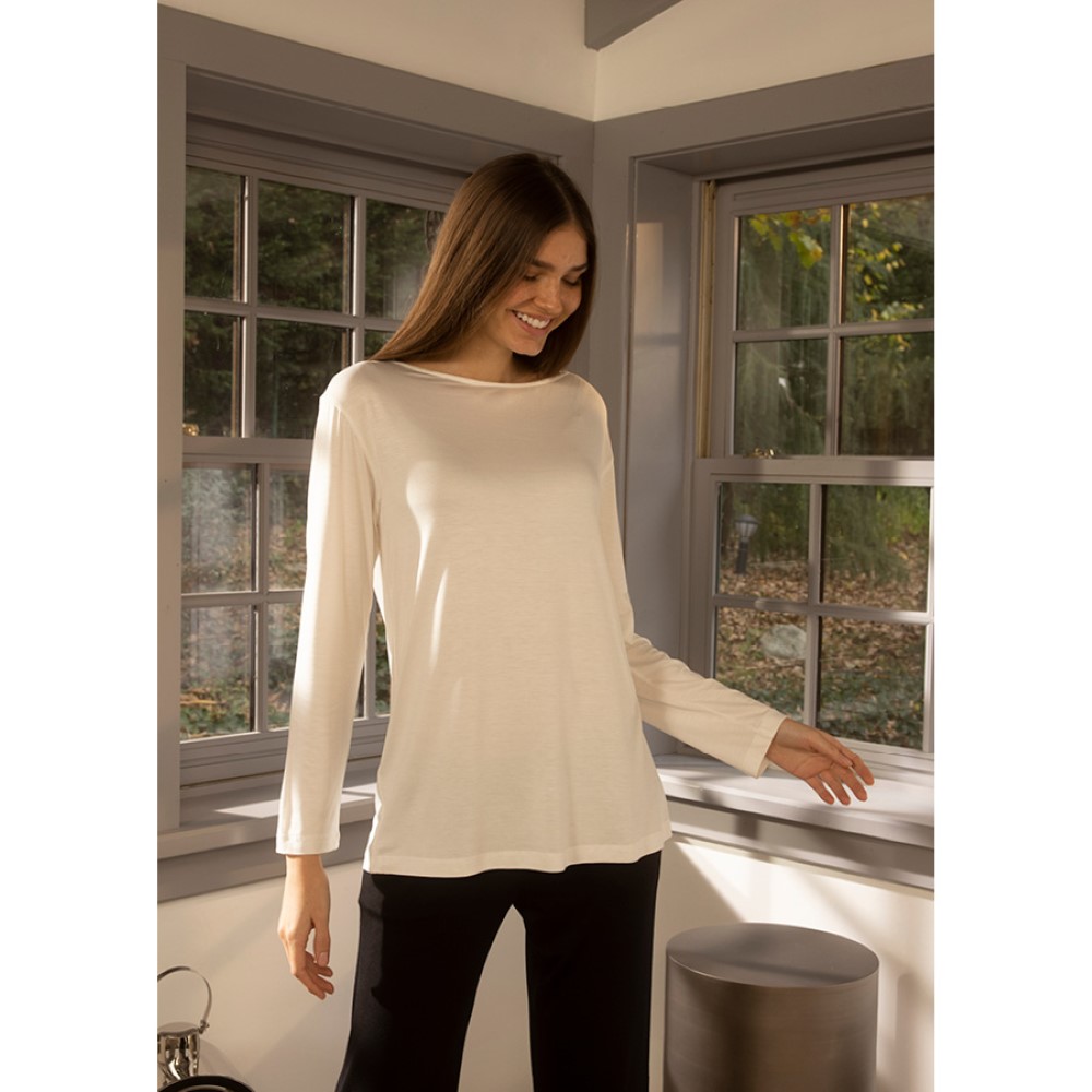 Penelope Baily Long Sleeve T-Shirt Ecru S